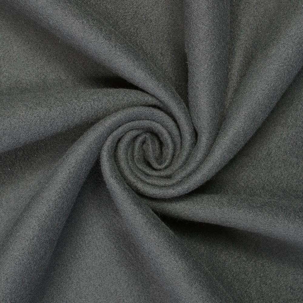 Charcoal Brushed Wool Coating